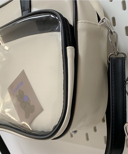 almo（アルモ）の「【LAMPOON】クリアボストンバッグ（ボストンバッグ・レディース・ブラック/ホワイト・FREE）」の9枚目の写真