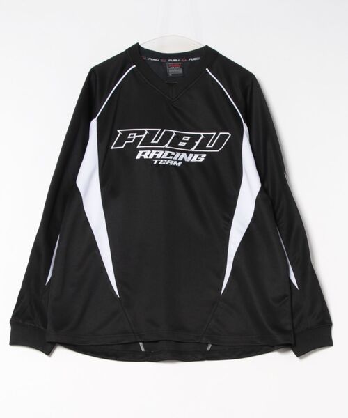FUBU( フブ)の「【FUBU】Racing Shirs/レーシングシャツ/長袖/メンズ(Tシャツ/カットソー・メンズ・ホワイト/ブラック・L/XL/M)」の2枚目の写真