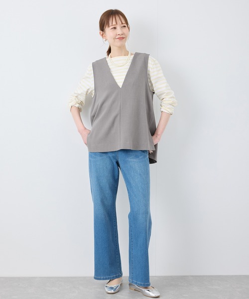 ROPE' PICNIC（ロペピクニック）の「【花粉ガード】クリアツイルジレベスト/セレモニー・通勤対応・セットアップ対応（ベスト・レディース・イエロー系その他3/ネイビー/チャコールグレー/ライトグレー・38）」の5枚目の写真