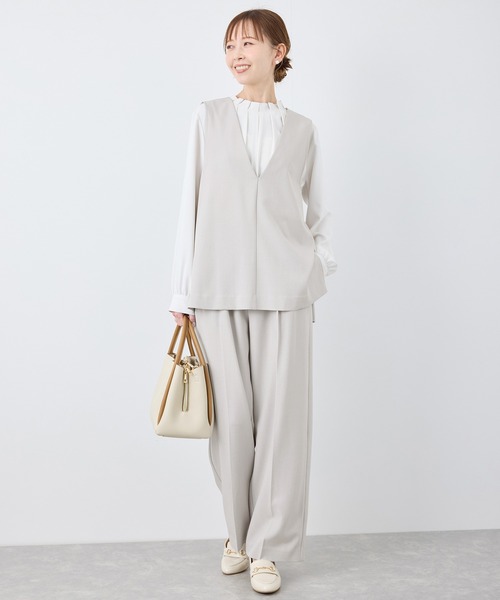 ROPE' PICNIC（ロペピクニック）の「【花粉ガード】クリアツイルジレベスト/セレモニー・通勤対応・セットアップ対応（ベスト・レディース・イエロー系その他3/ネイビー/チャコールグレー/ライトグレー・38）」の8枚目の写真