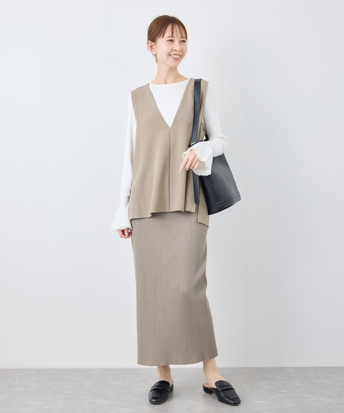 ROPE' PICNIC（ロペピクニック）の「【花粉ガード】クリアツイルジレベスト/セレモニー・通勤対応・セットアップ対応（ベスト・レディース・イエロー系その他3/ネイビー/チャコールグレー/ライトグレー・38）」の13枚目の写真