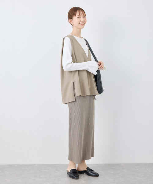 ROPE' PICNIC（ロペピクニック）の「【花粉ガード】クリアツイルジレベスト/セレモニー・通勤対応・セットアップ対応（ベスト・レディース・イエロー系その他3/ネイビー/チャコールグレー/ライトグレー・38）」の14枚目の写真