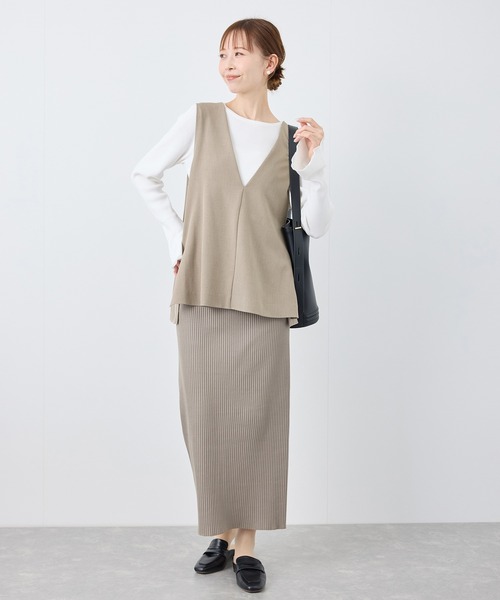 ROPE' PICNIC（ロペピクニック）の「【花粉ガード】クリアツイルジレベスト/セレモニー・通勤対応・セットアップ対応（ベスト・レディース・イエロー系その他3/ネイビー/チャコールグレー/ライトグレー・38）」の15枚目の写真