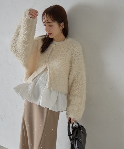 カールドノヒュー　ムートンボレロカーディガン KARL DONOGHUE(カールドノヒュー)TL-BSCW2 トスカーナラムスキン