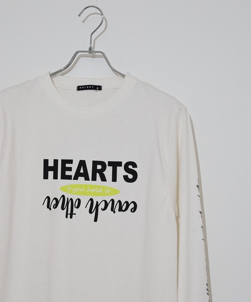FUNALIVE(ファンアライブ)の「Printed long sleeve T-shirt / プリントロングTシャツ unisex(Tシャツ/カットソー・メンズ・杢グレー/ヘザーグレー/ホワイト系1/ホワイト系2/ホワイト系3/ホワイト系4/ホワイト系5/ブラック系1/ブラック系2/ブラック系3/ブラック系4/ブラック系5/ネイビー系1/ネイビー/オフホワイト/パープル/ブラック/ダークグリーン・M/L/XL)」の5枚目の写真