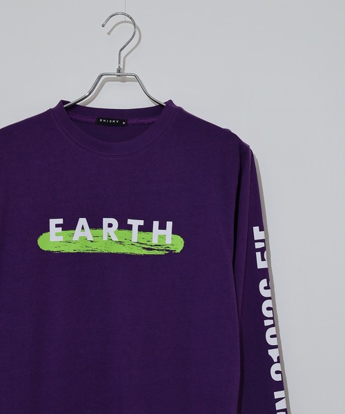 FUNALIVE(ファンアライブ)の「Printed long sleeve T-shirt / プリントロングTシャツ unisex(Tシャツ/カットソー・メンズ・杢グレー/ヘザーグレー/ホワイト系1/ホワイト系2/ホワイト系3/ホワイト系4/ホワイト系5/ブラック系1/ブラック系2/ブラック系3/ブラック系4/ブラック系5/ネイビー系1/ネイビー/オフホワイト/パープル/ブラック/ダークグリーン・M/L/XL)」の18枚目の写真