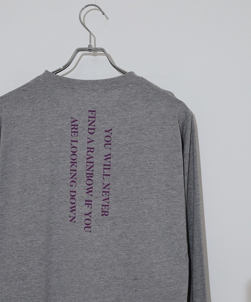 FUNALIVE(ファンアライブ)の「Printed long sleeve T-shirt / プリントロングTシャツ unisex(Tシャツ/カットソー・メンズ・杢グレー/ヘザーグレー/ホワイト系1/ホワイト系2/ホワイト系3/ホワイト系4/ホワイト系5/ブラック系1/ブラック系2/ブラック系3/ブラック系4/ブラック系5/ネイビー系1/ネイビー/オフホワイト/パープル/ブラック/ダークグリーン・M/L/XL)」の13枚目の写真