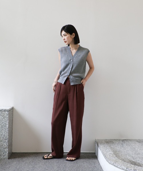 select MOCA Et（セレクトモカエト）の「【Et】Shiny Sheer Best（ベスト・レディース・ホワイト/グレー/ブラック・FREE）」の19枚目の写真