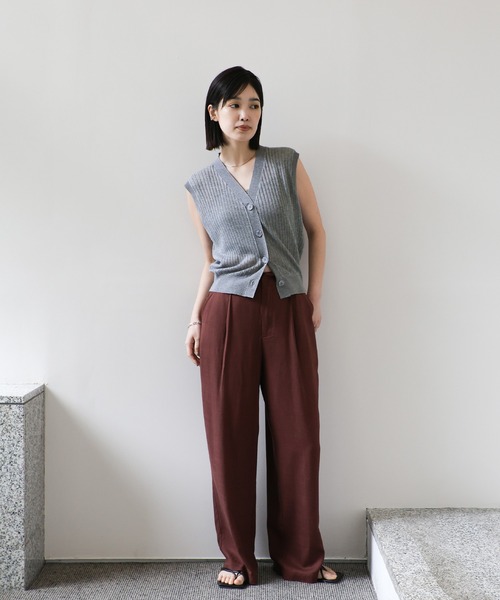 select MOCA Et（セレクトモカエト）の「【Et】Shiny Sheer Best（ベスト・レディース・ホワイト/グレー/ブラック・FREE）」の14枚目の写真