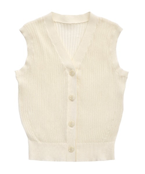 select MOCA Et（セレクトモカエト）の「【Et】Shiny Sheer Best（ベスト・レディース・ホワイト/グレー/ブラック・FREE）」の8枚目の写真