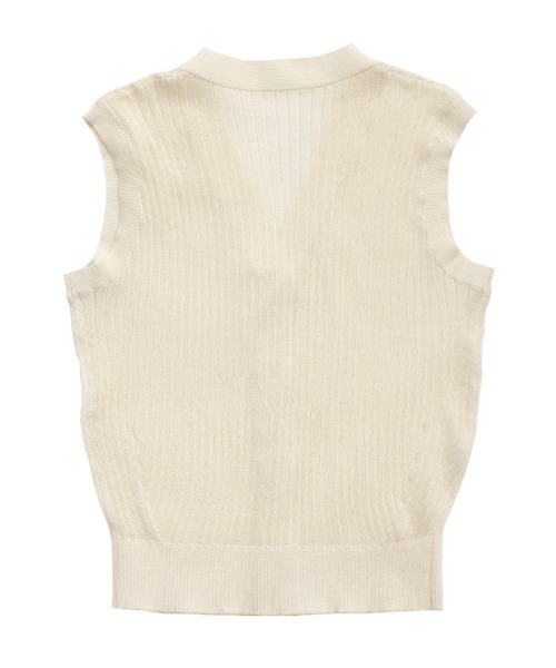 select MOCA Et（セレクトモカエト）の「【Et】Shiny Sheer Best（ベスト・レディース・ホワイト/グレー/ブラック・FREE）」の10枚目の写真