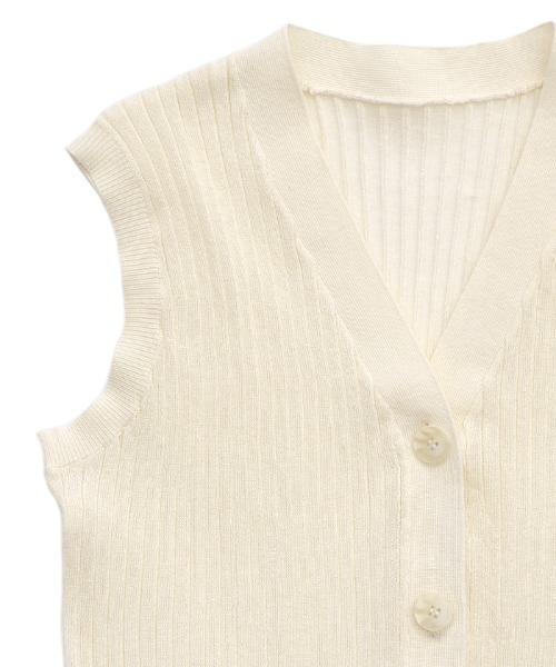 select MOCA Et（セレクトモカエト）の「【Et】Shiny Sheer Best（ベスト・レディース・ホワイト/グレー/ブラック・FREE）」の11枚目の写真