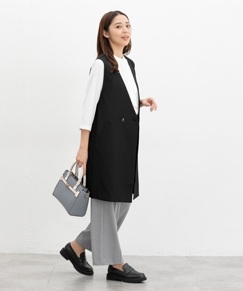 Honeys(ハニーズ)の「【ストレッチ・ウォッシャブル・イージーケア】セレモニー対応ロングジレ(ベスト・レディース・グレイッシュベージュ/ブラック/ネイビー・L/LL/M/S)」の6枚目の写真