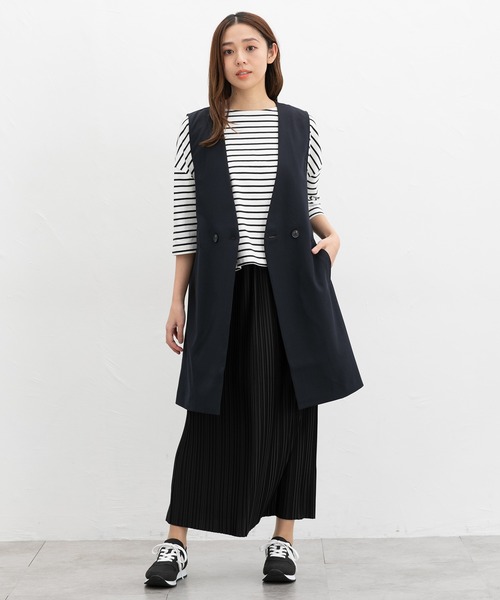 Honeys(ハニーズ)の「【ストレッチ・ウォッシャブル・イージーケア】セレモニー対応ロングジレ(ベスト・レディース・グレイッシュベージュ/ブラック/ネイビー・L/LL/M/S)」の14枚目の写真