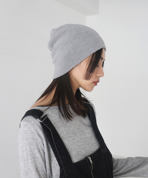 hellam（へラム）の「ラメニットビーニー（ニットキャップ/ビーニー・レディース・ブラック/グレー・FREE）」の16枚目の写真