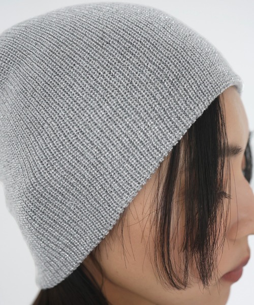 hellam（へラム）の「ラメニットビーニー（ニットキャップ/ビーニー・レディース・ブラック/グレー・FREE）」の17枚目の写真