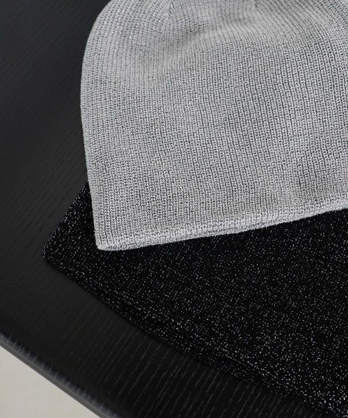 hellam（へラム）の「ラメニットビーニー（ニットキャップ/ビーニー・レディース・ブラック/グレー・FREE）」の4枚目の写真