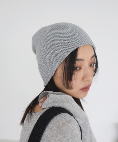 hellam（へラム）の「ラメニットビーニー（ニットキャップ/ビーニー・レディース・ブラック/グレー・FREE）」の22枚目の写真