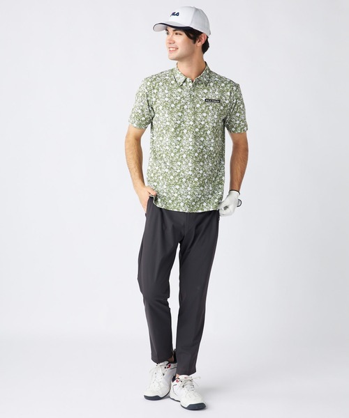 FILA GOLF(フィラゴルフ )の「ワッフルメッシュ 小花柄 半袖シャツ(ポロシャツ・メンズ・カーキ/ネイビー/ブラック・MEDIUM/LARGE/X-LARGE)」の14枚目の写真