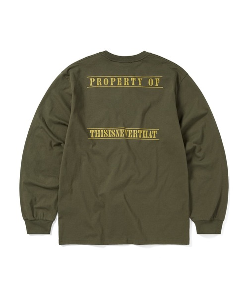 さらに100円引き◆thisisneverthat◆Monogram L/S Tee セール】Monogram L/S Tee（Tシャツ/カットソー