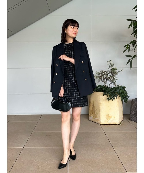 ESTNATION(エストネーション)の「ESTNATION / ミックスツイードワンピース(ワンピース・レディース・ブラック・36/38)」の11枚目の写真