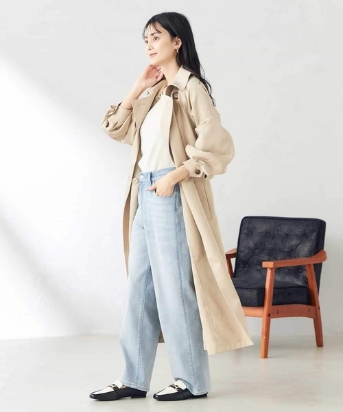 a.v.v(アーヴェヴェ)の「ゆるトレンチコート(トレンチコート・レディース・ベージュ・38/36)」の3枚目の写真