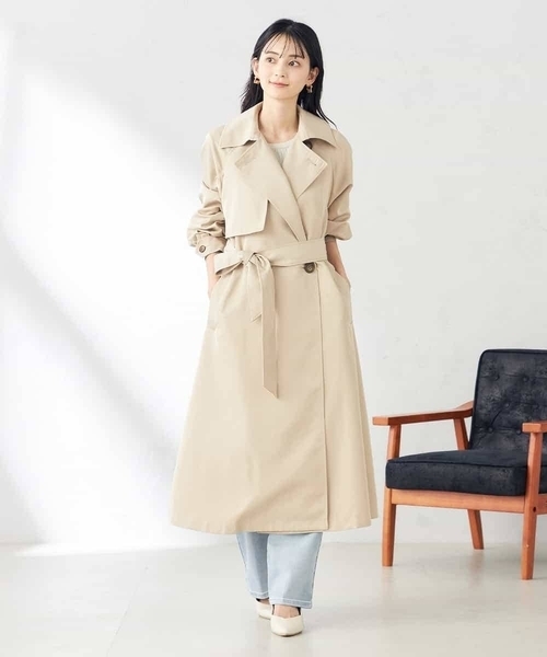 a.v.v(アーヴェヴェ)の「ゆるトレンチコート(トレンチコート・レディース・ベージュ・38/36)」の5枚目の写真