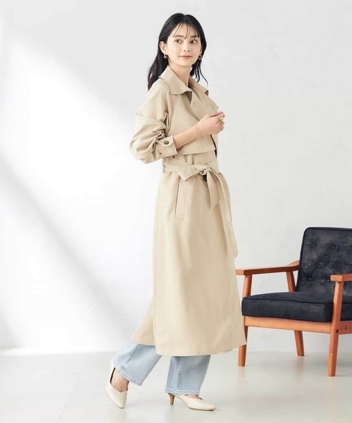 a.v.v(アーヴェヴェ)の「ゆるトレンチコート(トレンチコート・レディース・ベージュ・38/36)」の6枚目の写真