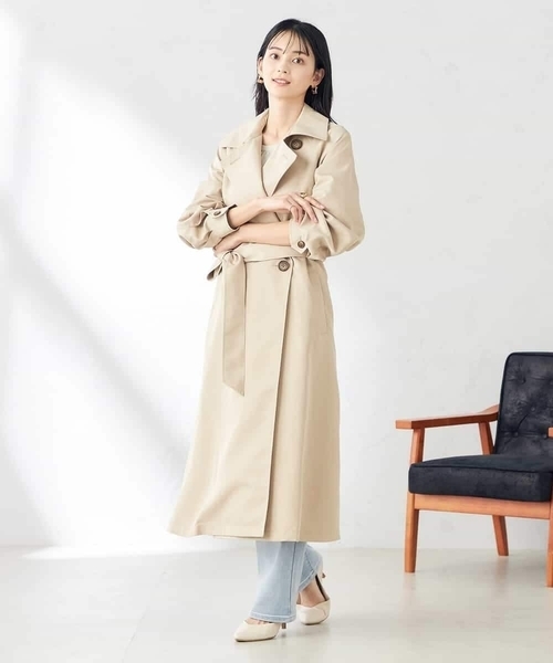a.v.v(アーヴェヴェ)の「ゆるトレンチコート(トレンチコート・レディース・ベージュ・38/36)」の7枚目の写真