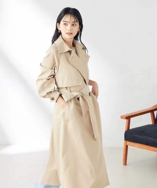 a.v.v(アーヴェヴェ)の「ゆるトレンチコート(トレンチコート・レディース・ベージュ・38/36)」の9枚目の写真