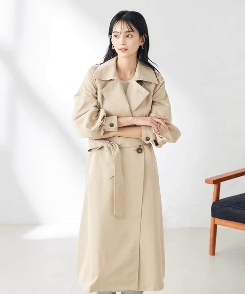 a.v.v(アーヴェヴェ)の「ゆるトレンチコート(トレンチコート・レディース・ベージュ・38/36)」の10枚目の写真