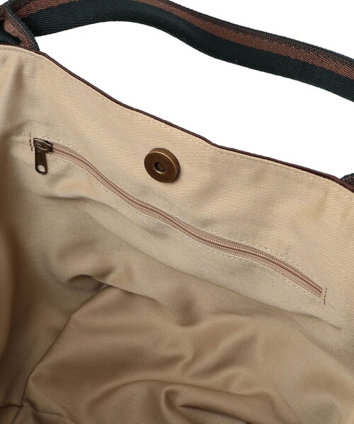 folna（フォルナ）の「【SHIPS any別注】Folna: 2WAY ライン ナイロン トート バッグ（トートバッグ・レディース・ブラウン/ブラック/ベージュ・ONE SIZE）」の22枚目の写真