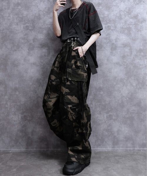 Vintage Like Chemical Wash Color Stitch Tee - ヴィンテージ