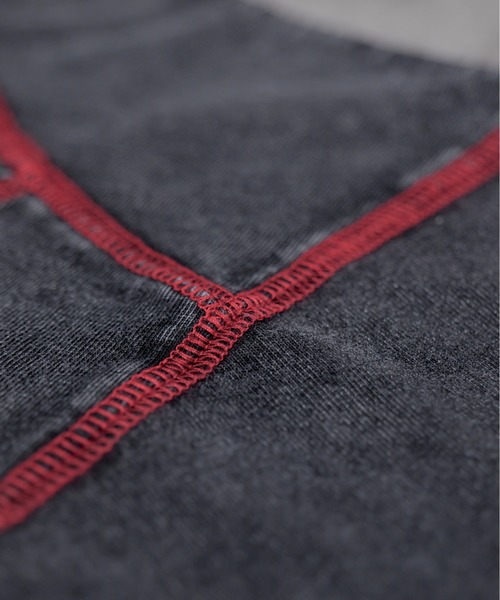 セール】Vintage Like Chemical Wash Color Stitch Tee - ヴィンテージ