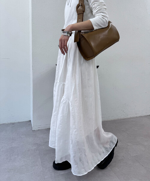 極美品♡ルネ♡リネンティアードスカート