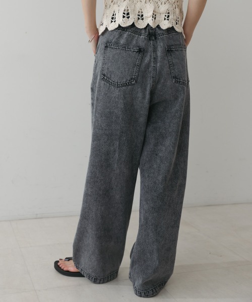 Bou Jeloud(ブージュルード)の「アシメラップデニムパンツ(デニムパンツ・レディース・ブラック/ブルー・38)」の12枚目の写真