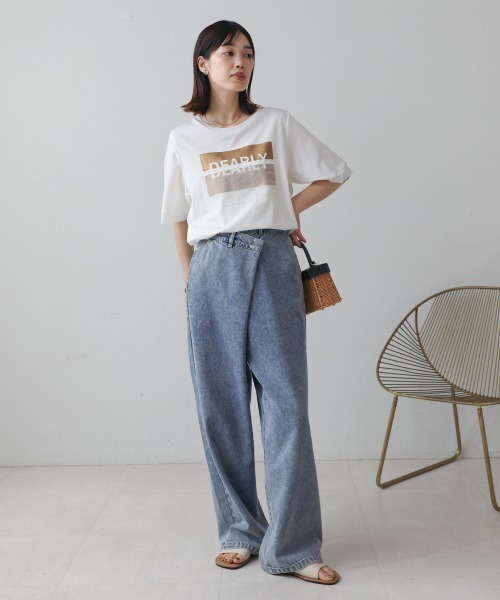 Bou Jeloud(ブージュルード)の「アシメラップデニムパンツ(デニムパンツ・レディース・ブラック/ブルー・38)」の19枚目の写真