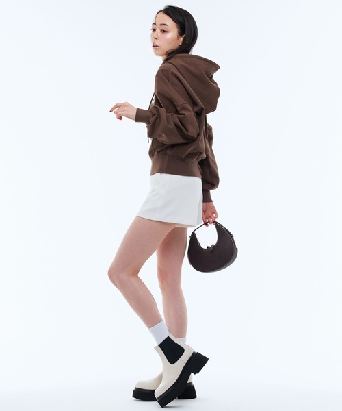 Narcissus（ナルシス）の「クロップドロゴパーカー（パーカー・レディース・ネイビー/ブラウン・FREE）」の4枚目の写真