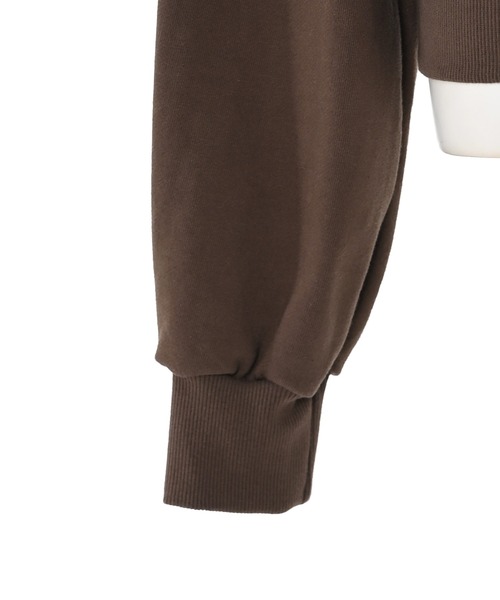 Narcissus（ナルシス）の「クロップドロゴパーカー（パーカー・レディース・ネイビー/ブラウン・FREE）」の13枚目の写真