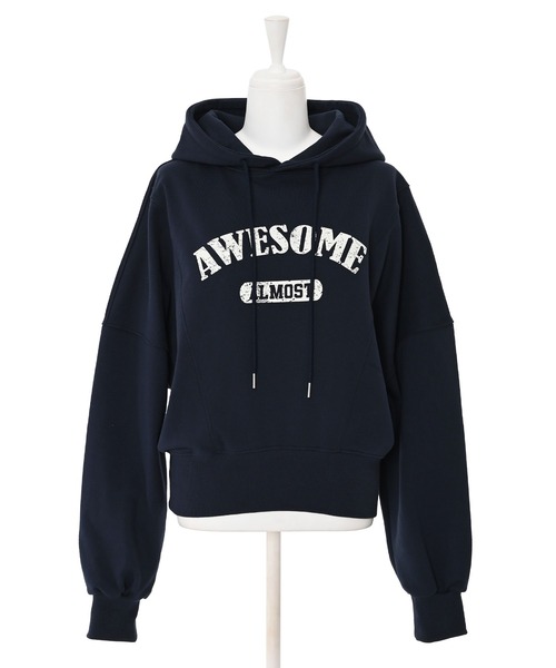 Narcissus（ナルシス）の「クロップドロゴパーカー（パーカー・レディース・ネイビー/ブラウン・FREE）」の14枚目の写真