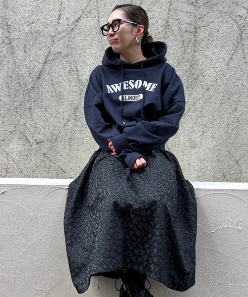 Narcissus（ナルシス）の「クロップドロゴパーカー（パーカー・レディース・ネイビー/ブラウン・FREE）」の20枚目の写真