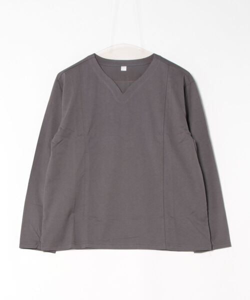 DECADE CLASSIC(ディケイド クラシック)の「【DECADE CLASSIC】Vネックロングスリーブカットソー(Tシャツ/カットソー・レディース・ブラック/ホワイト/ダークグレー/ピンク・MEDIUM/LARGE)」の16枚目の写真