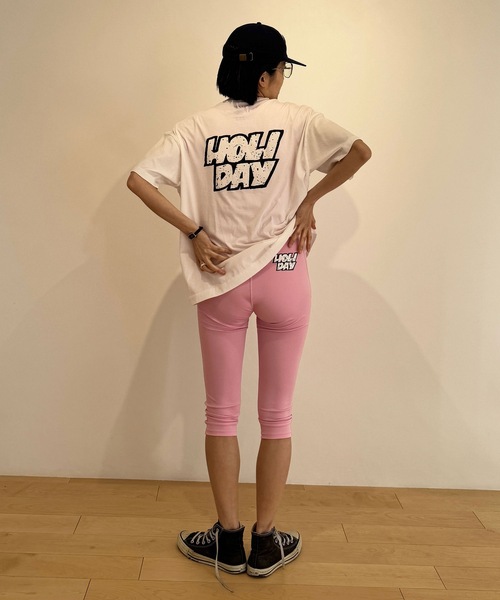 HOLIDAY（ホリデイ）の「SUPER FINE S/S T-SHIRT (TWO STEPS) スーパーファインショートスリーブTシャツ (トゥーステップス)（Tシャツ/カットソー・レディース・ブラック/ホワイト・XXS/XL）」の9枚目の写真