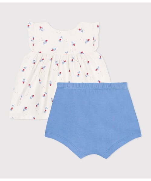 PETIT BATEAU（プチバトー）の「ベビー２点セット（シャツ/ブラウス・キッズ・ホワイト系その他/ピンク系その他・12MONTH/18MONTH/6MONTH）」の9枚目の写真