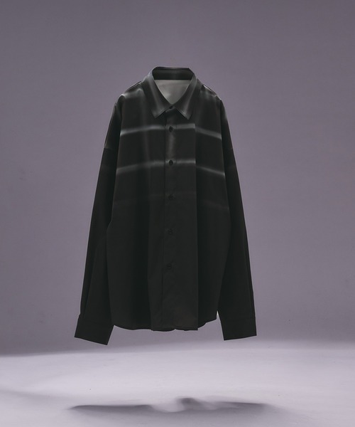 alude 完売品グラデーションチェックシャツ シャツ 「Alfred Alex」グラデーションチェックシャツ メンズ