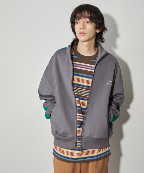 CITEN(シテン)の「<CITEN>トラックジャケット(カーディガン/ボレロ・メンズ・グレー/ホワイト/ダークグレー・M/L)」の9枚目の写真