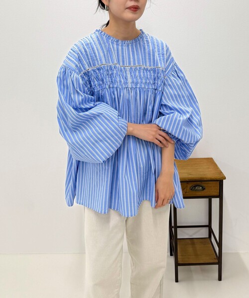 fredy emue(フレディエミュ)の「【GEVACO/ゲバコ】ピンタックボリュームスリーブブラウス(シャツ/ブラウス・レディース・オフホワイト/ブルー系その他/ホワイト系その他・38)」の21枚目の写真