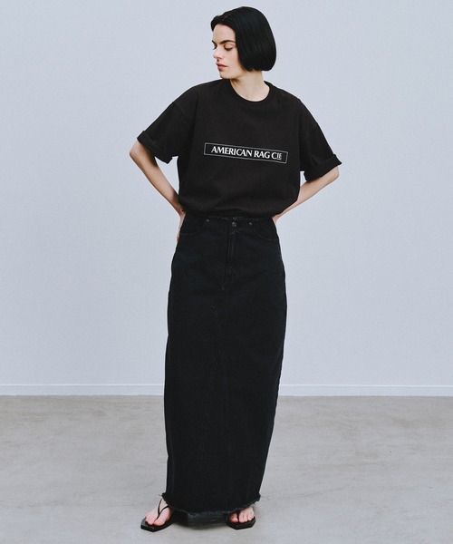 AMERICAN RAG CIE（アメリカンラグシー）の「【AMERICAN RAG CIE】ラインロゴTシャツ（ユニセックス）（Tシャツ/カットソー・レディース・ホワイト/ブラック・LARGE/MEDIUM）」の6枚目の写真