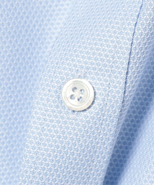 COOLMAX(R) カラミ ショートスリーブ カッタウェイカラーシャツ　SAX BEAMS F（ビームスF）COOLMAX(R) カラミ ショートスリーブ