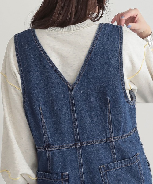 n'OrLABEL（ノアールレーベル）の「『フロントジップデニムジャンスカ』（ジャンパースカート・レディース・ブルー/ネイビー・2/1）」の19枚目の写真